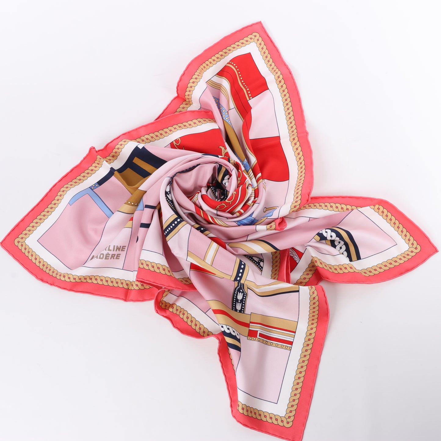 Hermès Carré 90 "LA BERLINE BAYADERE" 100% Silk Scarf in Pink