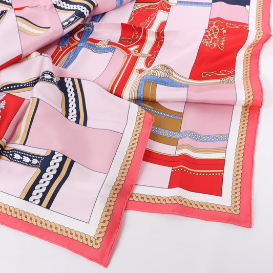 Hermès Carré 90 "LA BERLINE BAYADERE" 100% Silk Scarf in Pink
