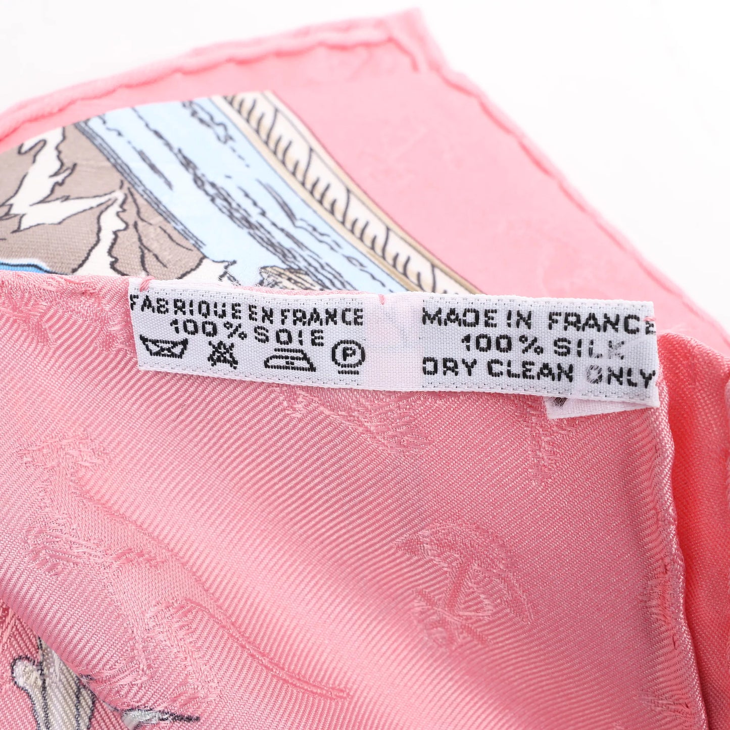 Hermès Carré 90 „LE GEOGRAPHE“ Seidentaschentuch in Rosa