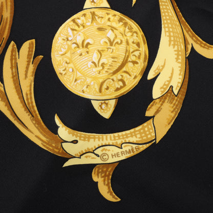 Hermès Carré 90 "LE MORS A LA CONETABLE" 100% Seidenschal in Schwarz