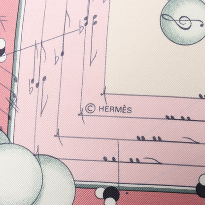 Hermès Carré 90 „La Musique Des Spheres“ Schal aus 100 % Seide in Rosa