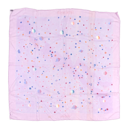 Hermès Carré 90 "La Voie Lactee" 100% Silk Scarf in Purple