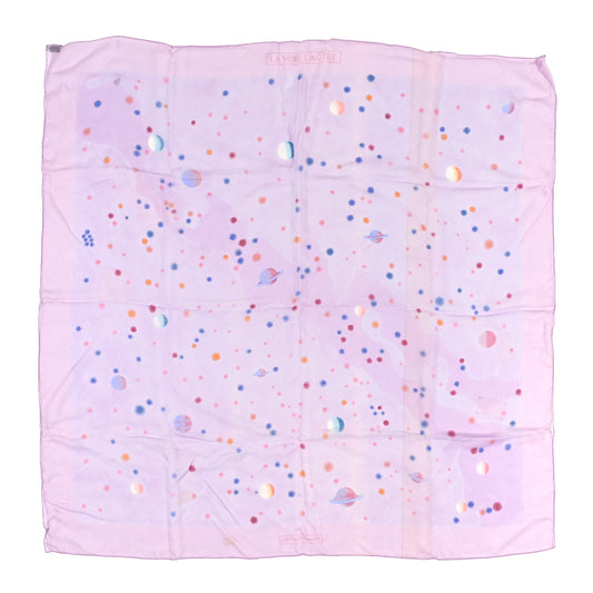 Hermès Carré 90 "La Voie Lactee" 100% Silk Scarf in Purple
