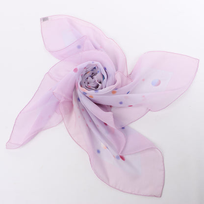 Hermès Carré 90 "La Voie Lactee" 100% Silk Scarf in Purple
