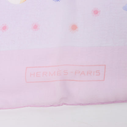 Hermès Carré 90 "La Voie Lactee" 100% Silk Scarf in Purple