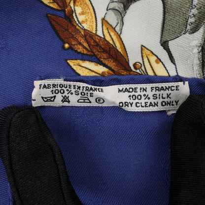 Hermès Carré 90 "NAPOLEON" 100% Seidenschal in Blau