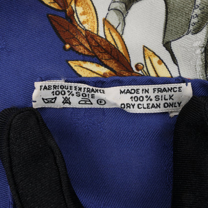 Hermès Carré 90 "NAPOLEON" 100% Seidenschal in Blau