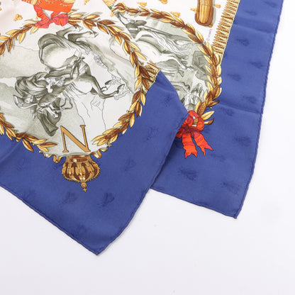 Hermès Carré 90 "NAPOLEON" 100% Seidenschal in Blau