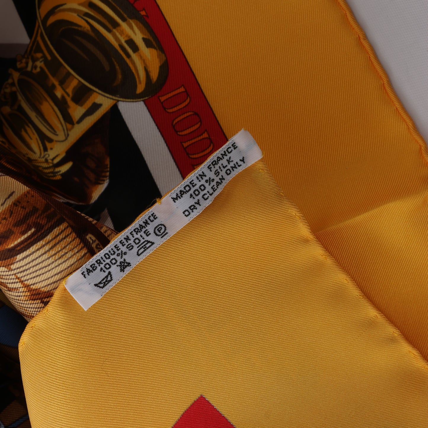 Hermès Carré 90 "New Orleans Creole Jazz" 100% Silk Scarf in Orange