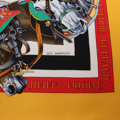Hermès Carré 90 "New Orleans Creole Jazz" 100% Silk Scarf in Orange