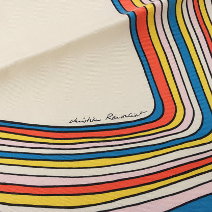Hermès Carré 90 "PEGASE" 100% Silk Scarf in Beige and Multicolor