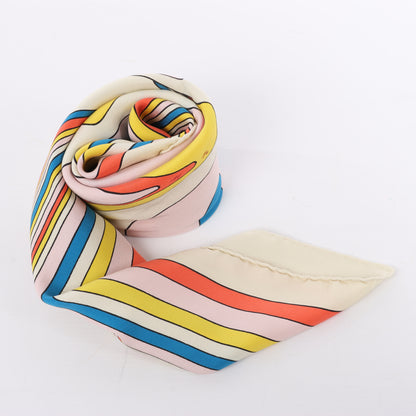 Hermès Carré 90 "PEGASE" 100% Silk Scarf in Beige and Multicolor