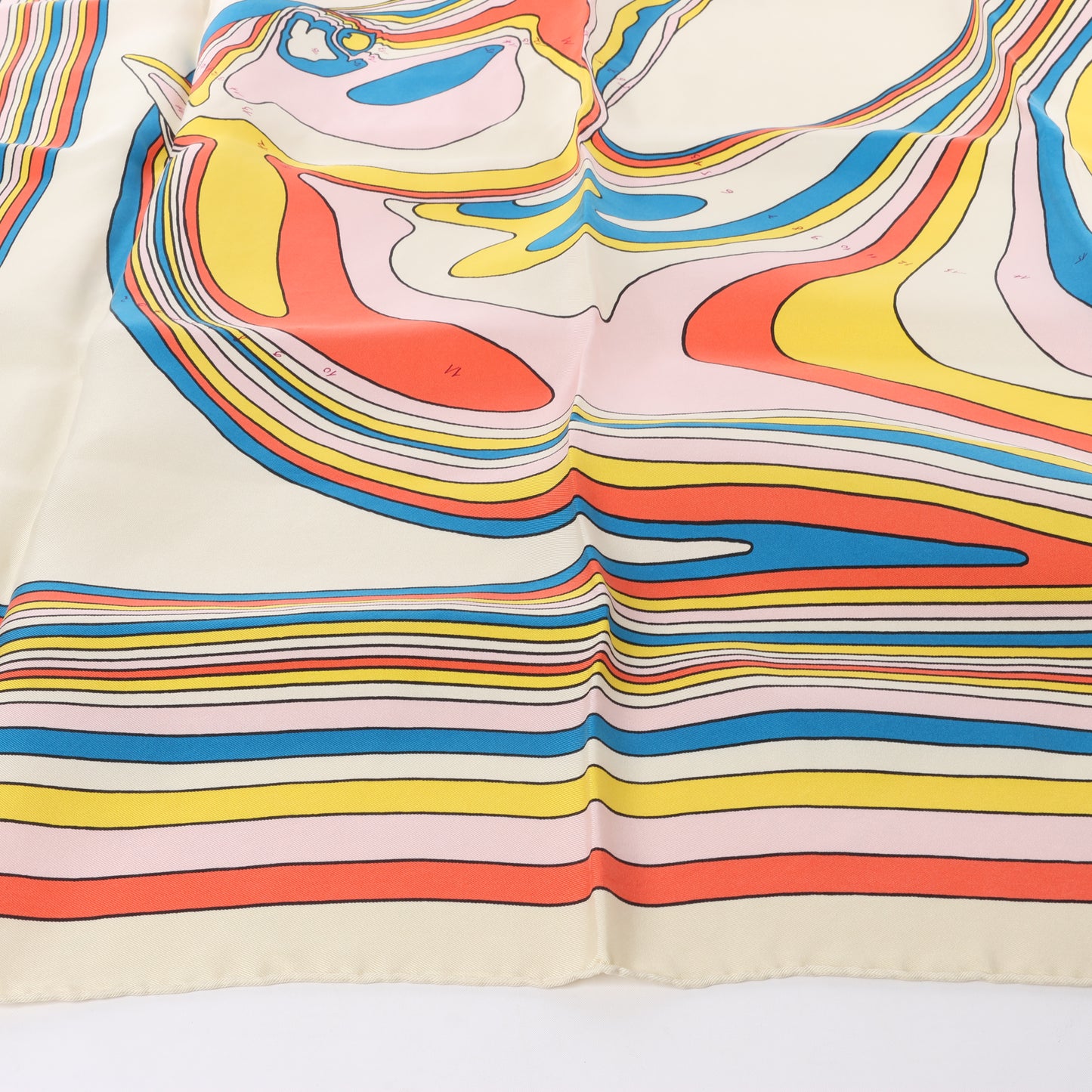 Hermès Carré 90 "PEGASE" 100% Silk Scarf in Beige and Multicolor