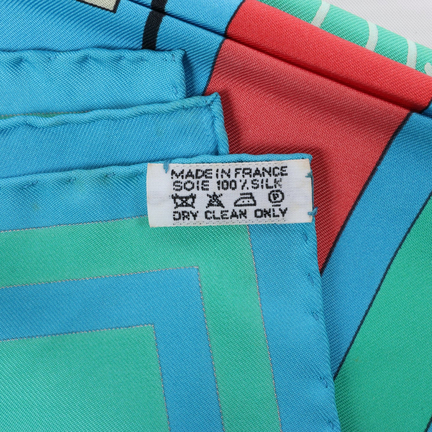 Hermès Carré 90 "Puzzle" 100% Silk Scarf in Blue