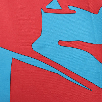 Carré Hermès Carré 90 « Puzzle » 100 % soie bleu