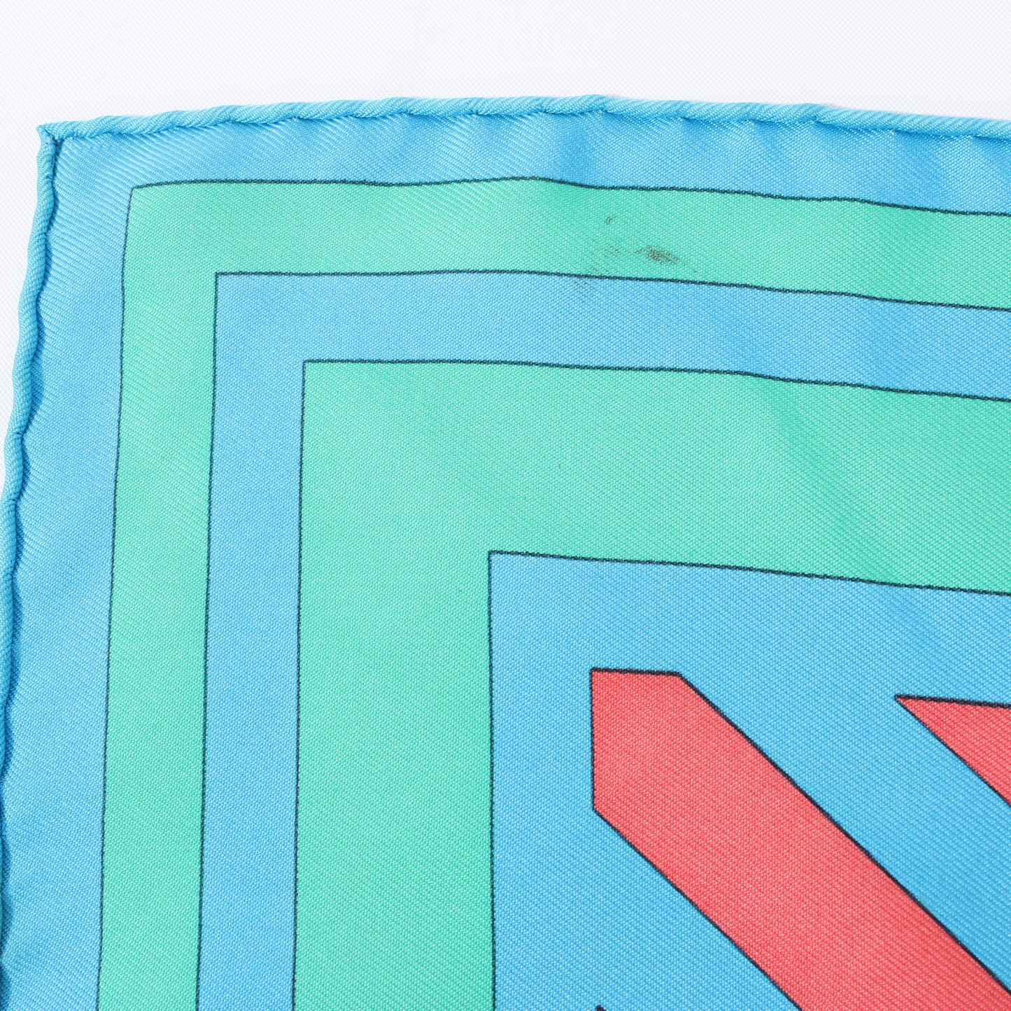 Hermès Carré 90 "Puzzle" 100% Silk Scarf in Blue