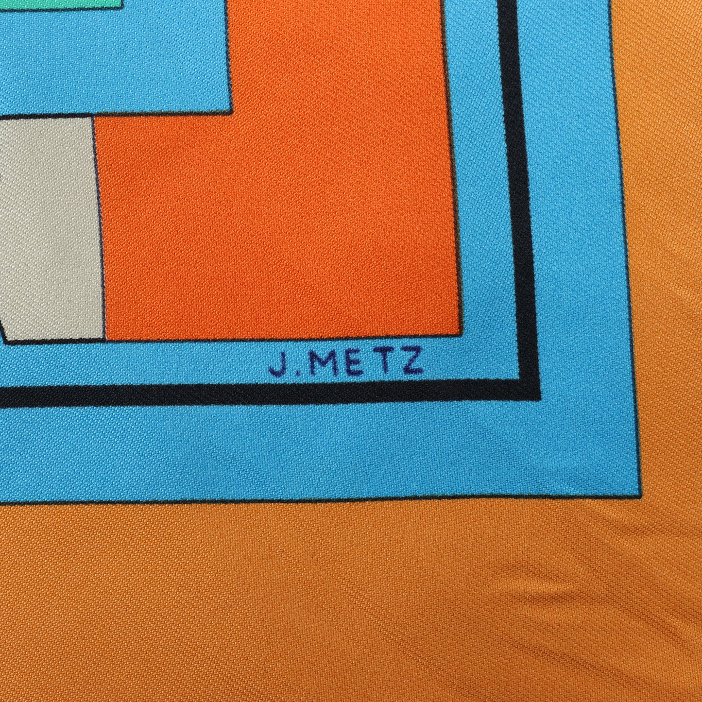 Hermès Carré 90 "Puzzle" 100% Silk Scarf in Blue