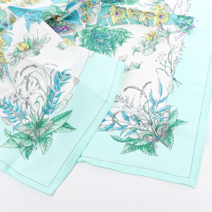 Hermès Carré 90 "Pythagore" 100% Silk Scarf in Green