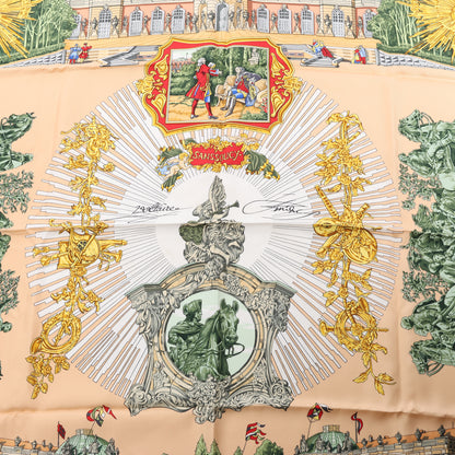 Hermès Carré 90 "SANSSOUCY" 100% Silk Scarf in Green