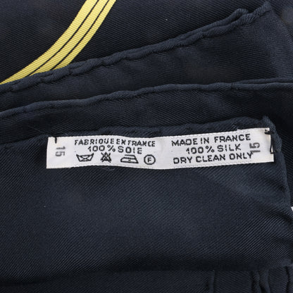 Hermès Carré 90 "SPRINGS" 100% Silk Scarf in Black