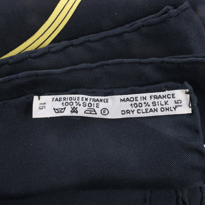 Hermès Carré 90 "SPRINGS" 100% Silk Scarf in Black