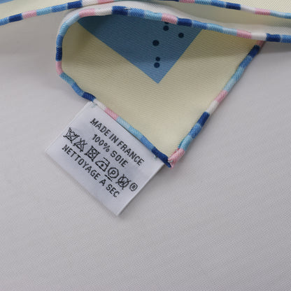 Hermès Carré 90 "Space Derby" 100% Silk Scarf in Blue