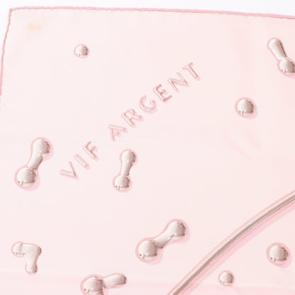Hermès Carré 90 "VIF ARGENT" 100% Silk Scarf in Pink