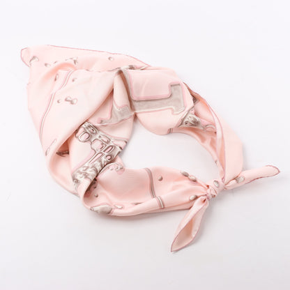 Hermès Carré 90 "VIF ARGENT" 100% Silk Scarf in Pink