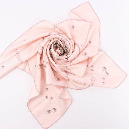 Hermès Carré 90 "VIF ARGENT" 100% Silk Scarf in Pink