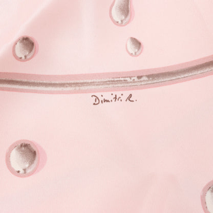 Hermès Carré 90 "VIF ARGENT" 100% Silk Scarf in Pink