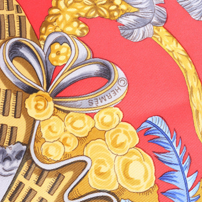 Hermès Carré 90 „Chapeau“ Seidentaschentuch in Rot