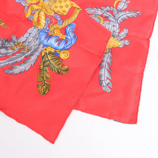 Hermès Carré 90 „Chapeau“ Seidentaschentuch in Rot