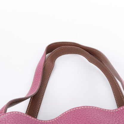 HERMES Double Sense 36 Shoulder Bag Taurillon Clemence Tosca × Marron d'Inde □P:2012