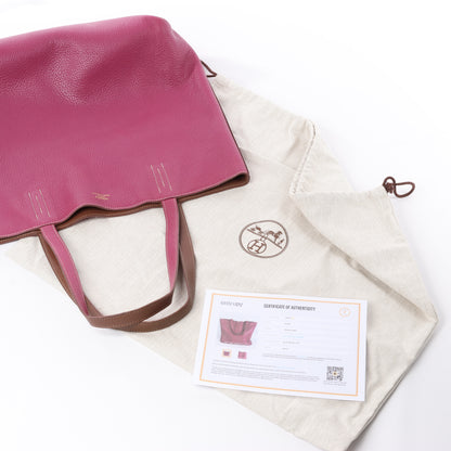 HERMES Double Sense 36 Shoulder Bag Taurillon Clemence Tosca × Marron d'Inde □P:2012