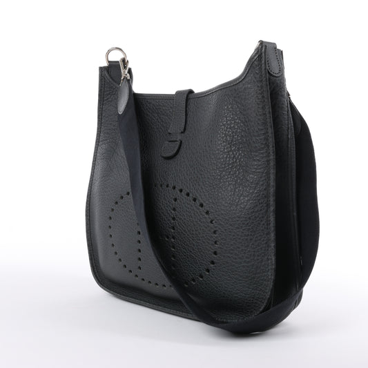 HERMES Evelyne 1 33 GM Fjord Graphite Silver Metal Fittings Shoulder Bag □C: 1999