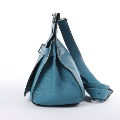 Hermès Jypsiere 37 Taurillon Clemence Blue Jean Silver Metal Fittings Shoulder bag □L: 2008