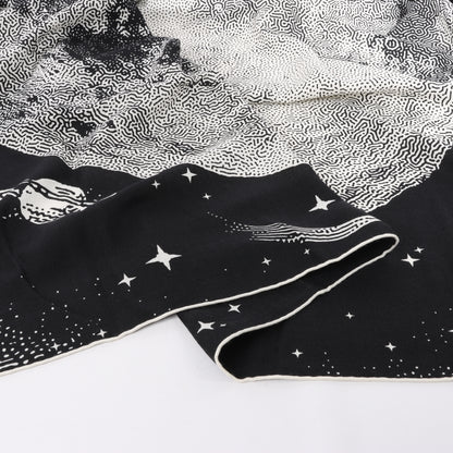 Hermès Carré 140 "CLAIR DE LUNE" 100% Silk Scarf in Black x White