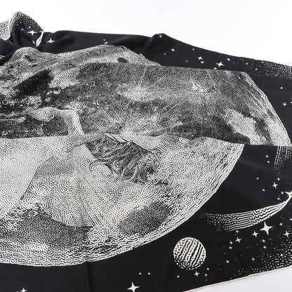 Hermès Carré 140 "CLAIR DE LUNE" 100% Silk Scarf in Black x White