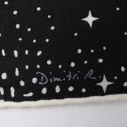 Hermès Carré 140 "CLAIR DE LUNE" 100% Silk Scarf in Black x White