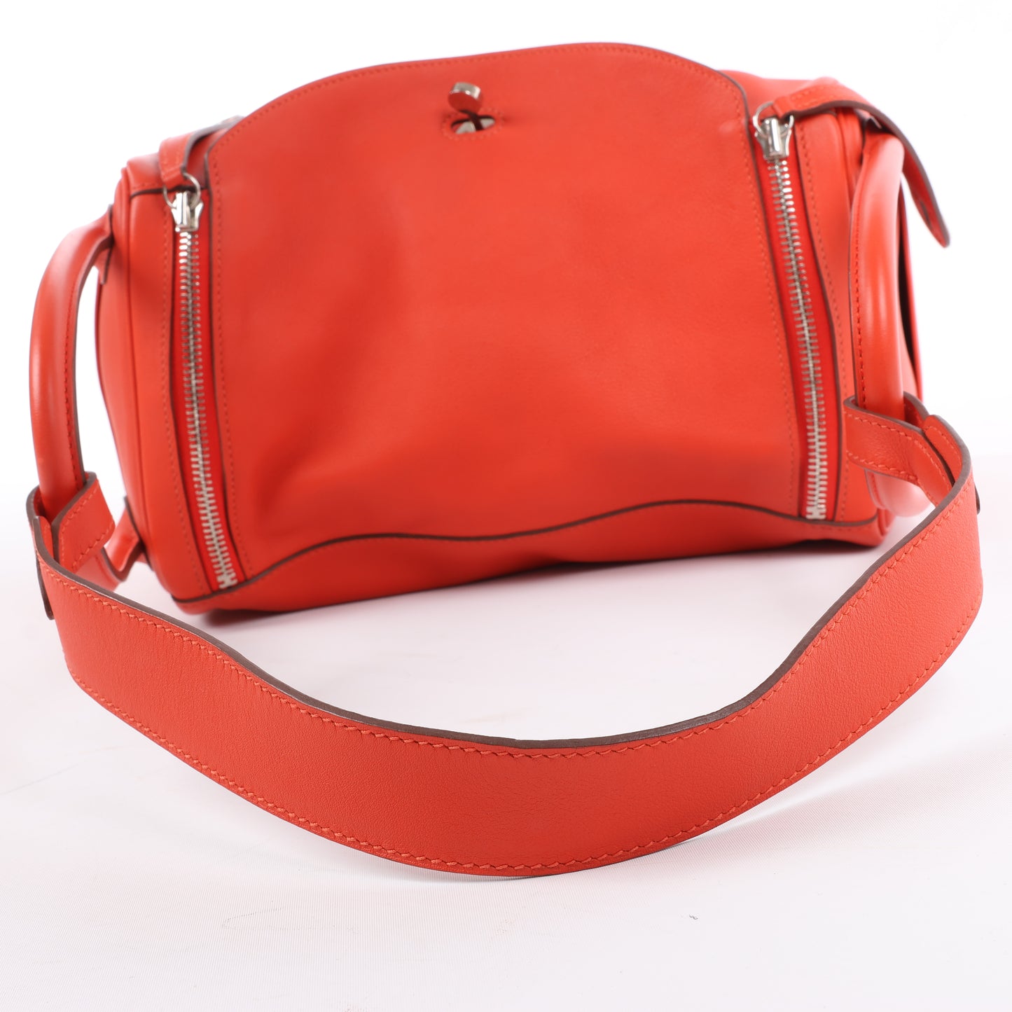Hermes Lindy 30 Veau Swift Rouge Tomate Silber Metallbeschläge 2Way Handtasche X: 2016