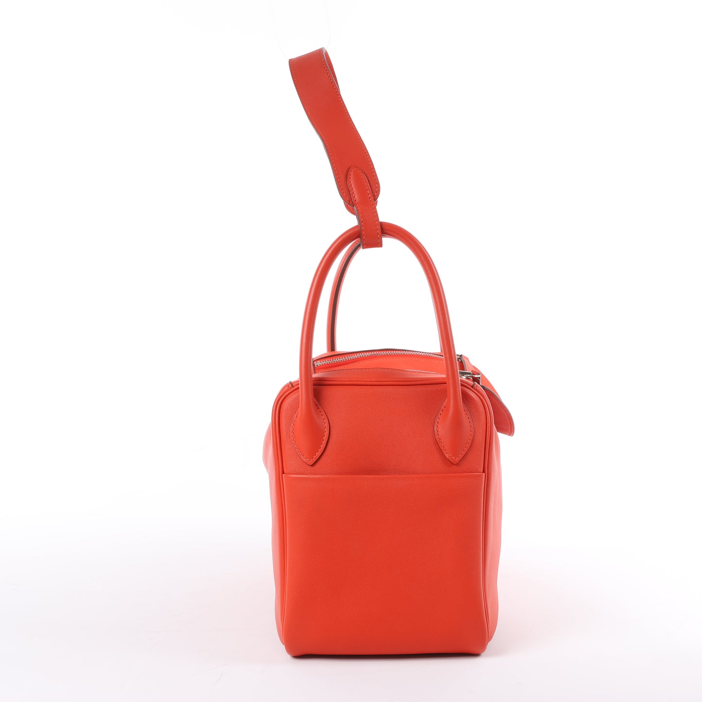 Hermes Lindy 30 Veau Swift Rouge Tomate Silber Metallbeschläge 2Way Handtasche X: 2016