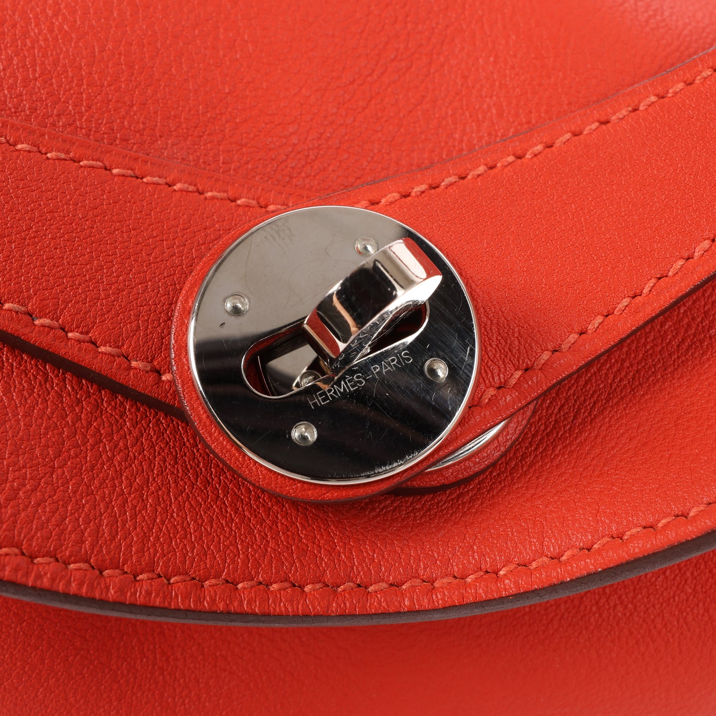 Hermes Lindy 30 Veau Swift Rouge Tomate Silber Metallbeschläge 2Way Handtasche X: 2016