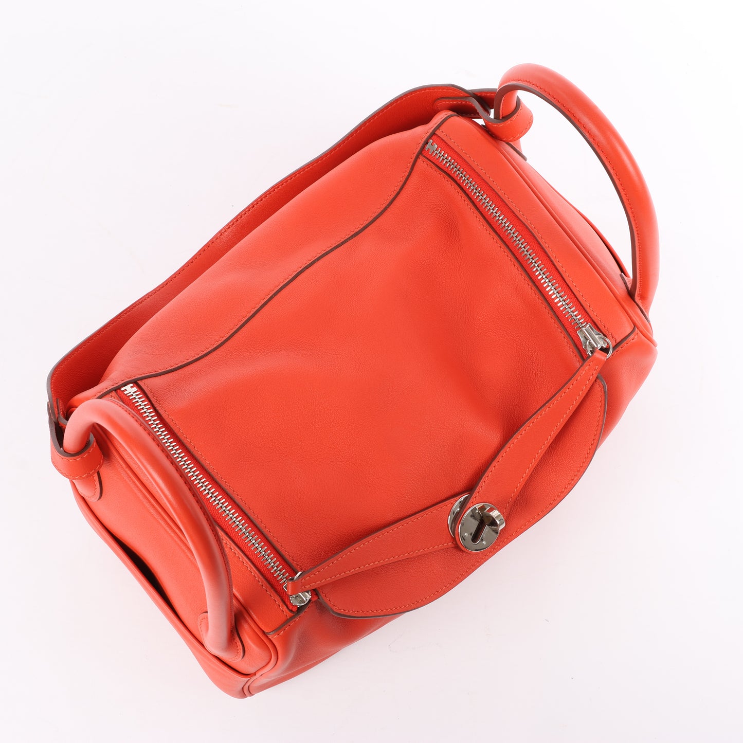 Hermes Lindy 30 Veau Swift Rouge Tomate Silber Metallbeschläge 2Way Handtasche X: 2016