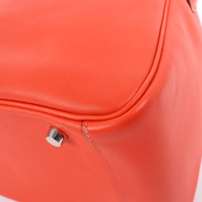 Hermes Lindy 30 Veau Swift Rouge Tomate Silber Metallbeschläge 2Way Handtasche X: 2016