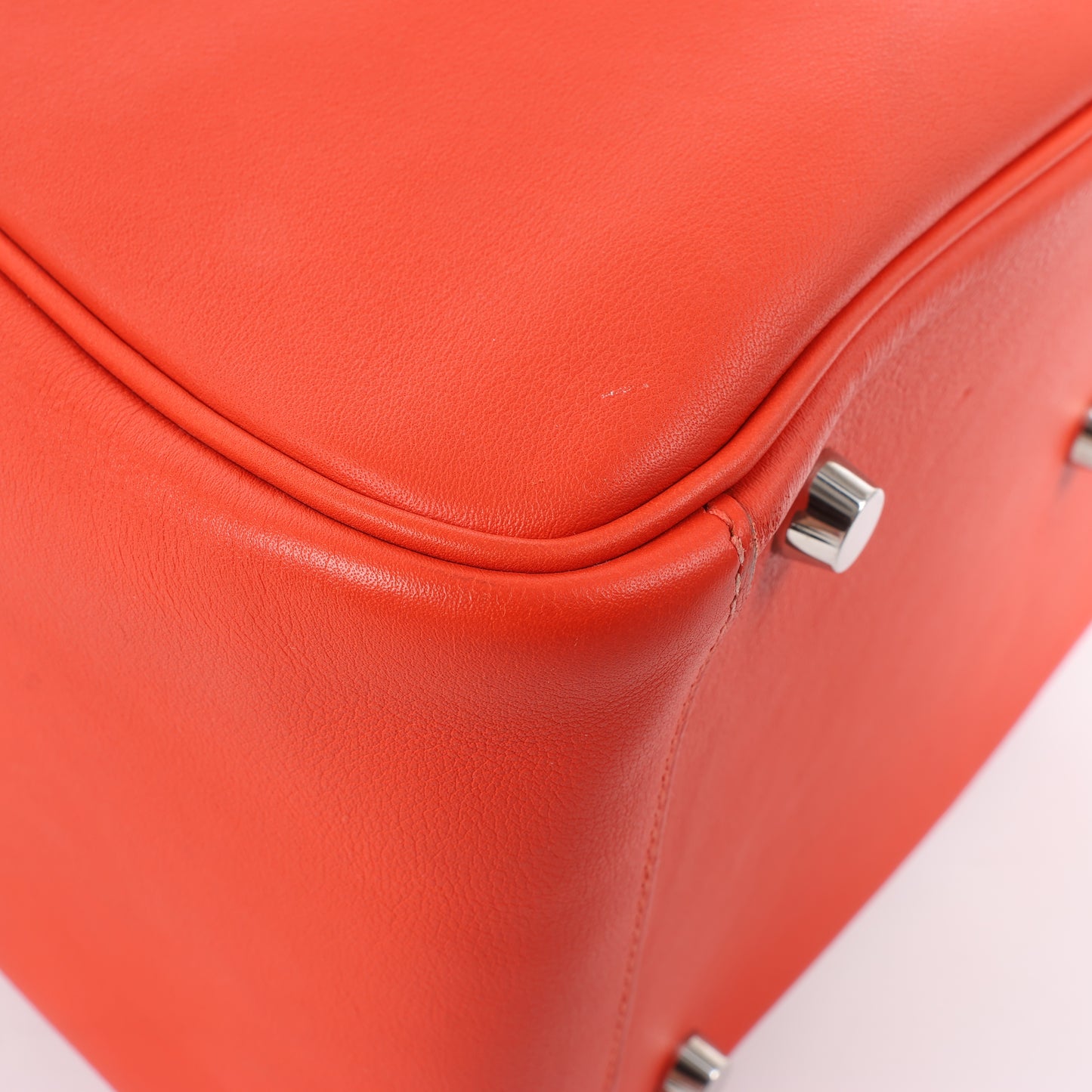 Hermes Lindy 30 Veau Swift Rouge Tomate Silber Metallbeschläge 2Way Handtasche X: 2016