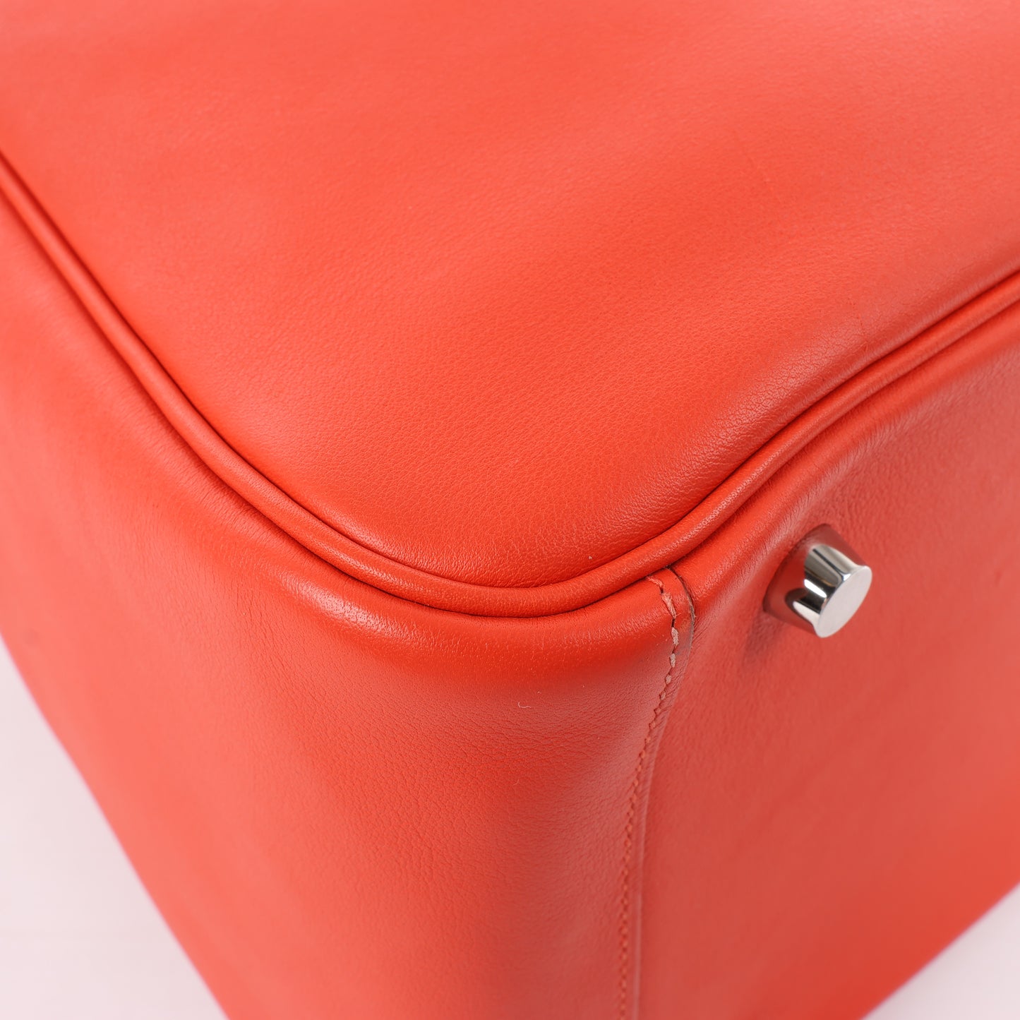Hermes Lindy 30 Veau Swift Rouge Tomate Silber Metallbeschläge 2Way Handtasche X: 2016