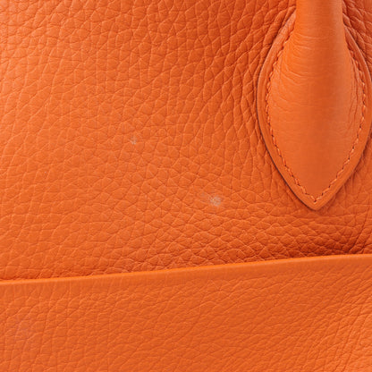 Hermes Lindy 34 Taurillon Clemence Orange Silver Metal Fittings Handbag □P:2012