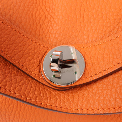 Hermes Lindy 34 Taurillon Clemence Orange Silver Metal Fittings Handbag □P:2012
