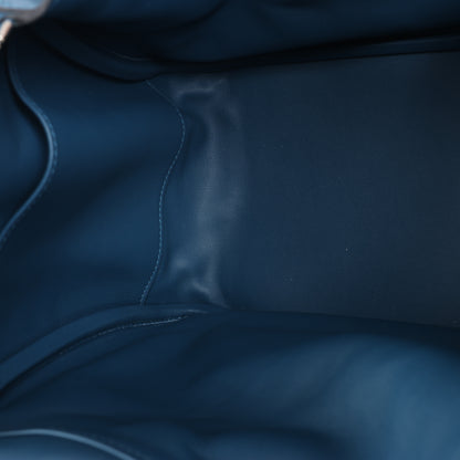 Hermes Lindy 34 Veau Swift Blue de galice Silberne Metallbeschläge 2-Wege-Handtasche □R: 2014