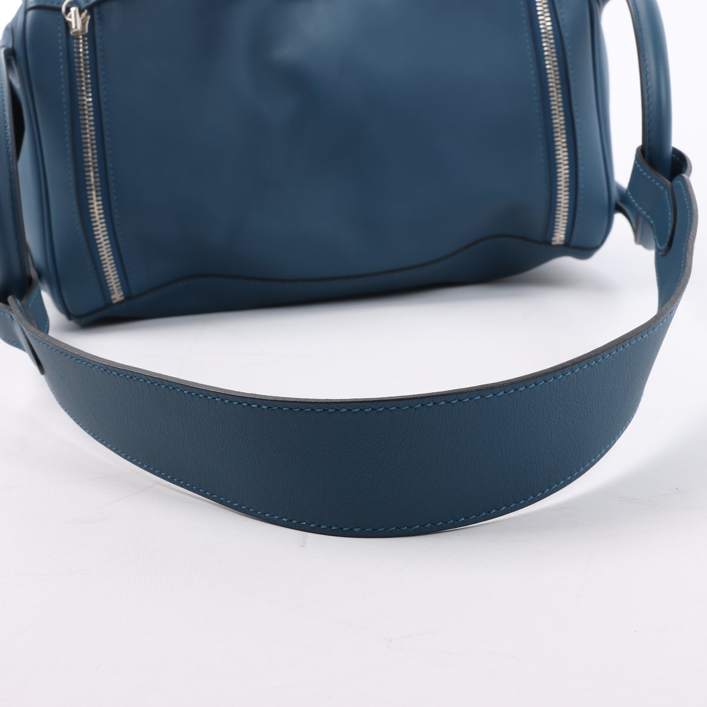 Hermes Lindy 34 Veau Swift Blue de galice Silberne Metallbeschläge 2-Wege-Handtasche □R: 2014